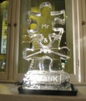 Interlocking Puzzle Pieces Double Vodka Luge with personalised engraving